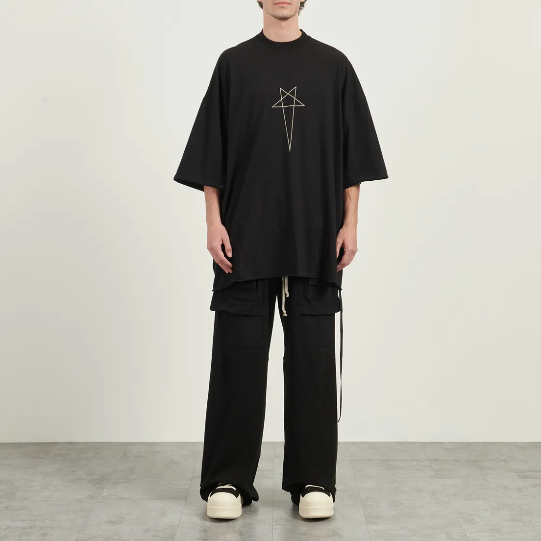 Rick Owens DRKSHDW Мужская футболка Concordians Tommy Pentagram Print