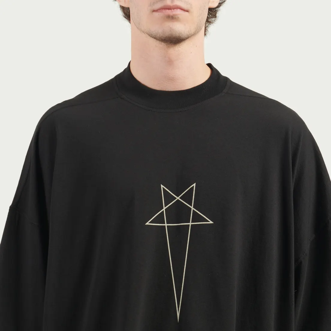 Rick Owens DRKSHDW Мужская футболка Concordians Tommy Pentagram Print
