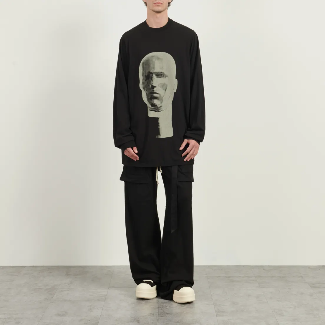 Rick Owens DRKSHDW Мужской лонгслив Concordians Jumbo Head Print