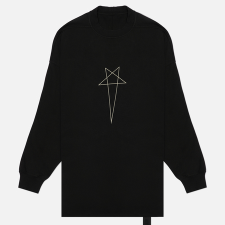 Мужской лонгслив Rick Owens DRKSHDW Concordians Jumbo Pentagram Print, цвет чёрный, размер XXL