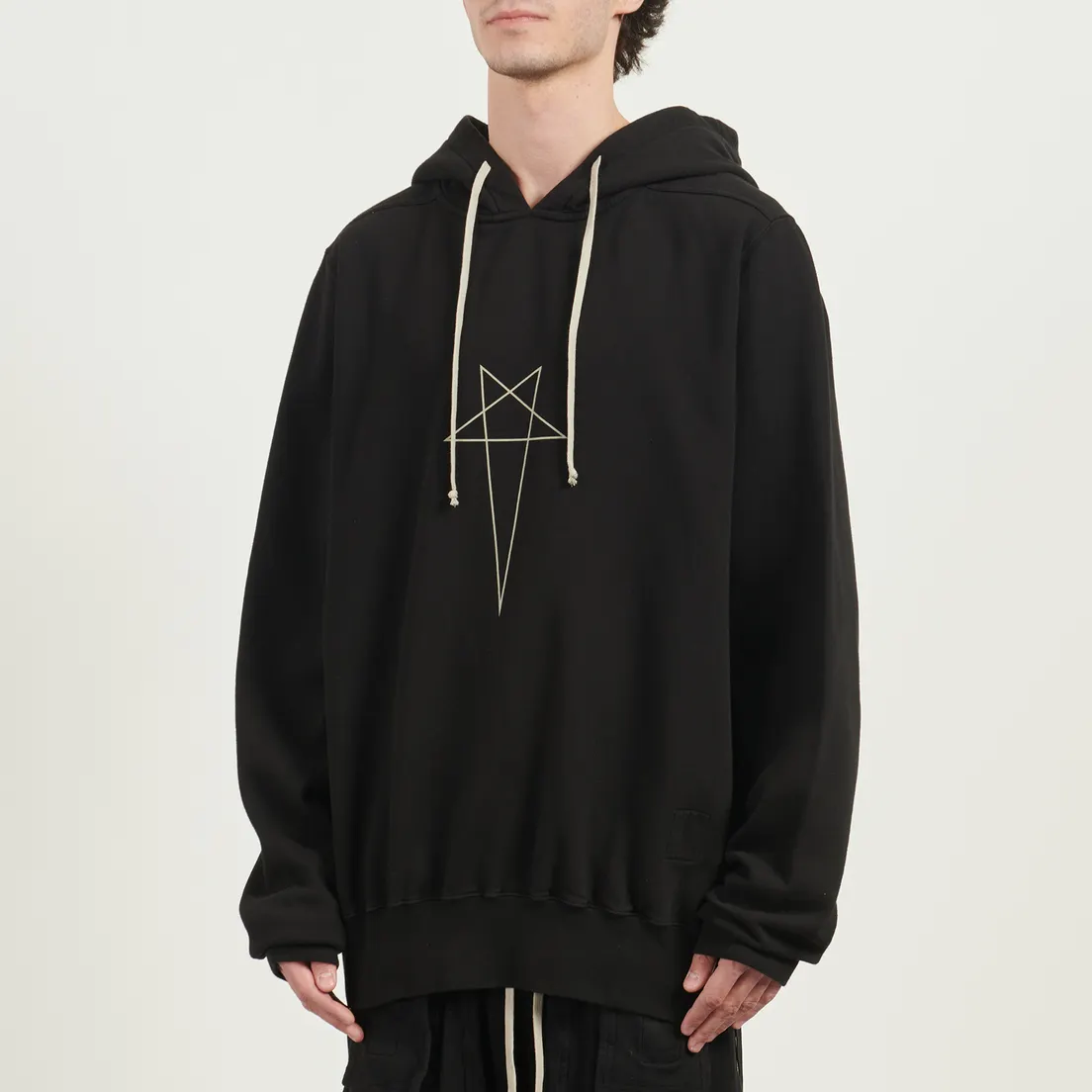 Rick Owens DRKSHDW Мужская толстовка Concordians Oversized Hoodie Pentagram Print
