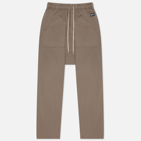 Мужские брюки Rick Owens DRKSHDW Phlegethon Cargo Drawstring Long, цвет серый, размер S