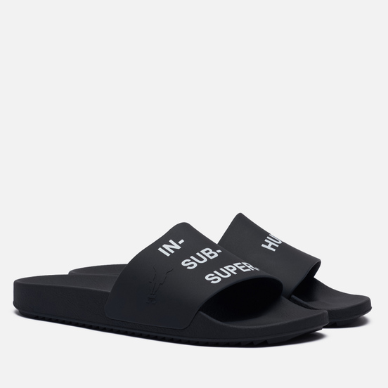Мужские сланцы Rick Owens DRKSHDW Phlegethon Rubber Slide Black/Milk/Black
