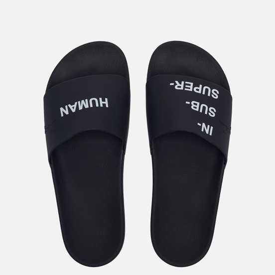 Мужские сланцы Rick Owens DRKSHDW Phlegethon Rubber Slide Black/Milk/Black