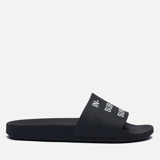 Мужские сланцы Rick Owens DRKSHDW Phlegethon Rubber Slide Black/Milk/Black
