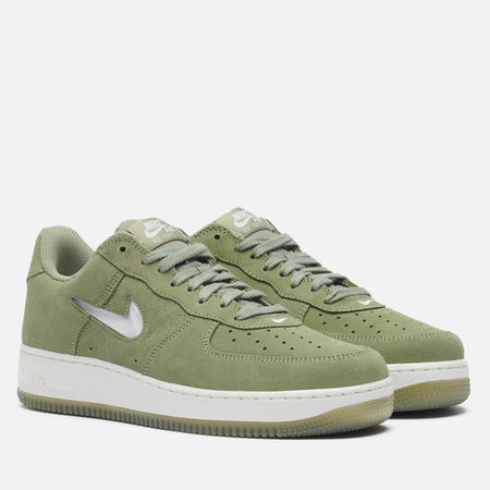 фото Мужские кроссовки nike air force 1 low retro colour of the mounth, цвет оливковый, размер 38.5 eu