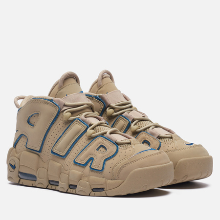 фото Мужские кроссовки nike air more uptempo, цвет бежевый, размер 40 eu