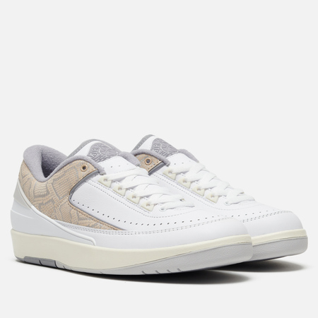 Мужские кроссовки Jordan Air Jordan 2 Retro Low, цвет белый, размер 44 EU