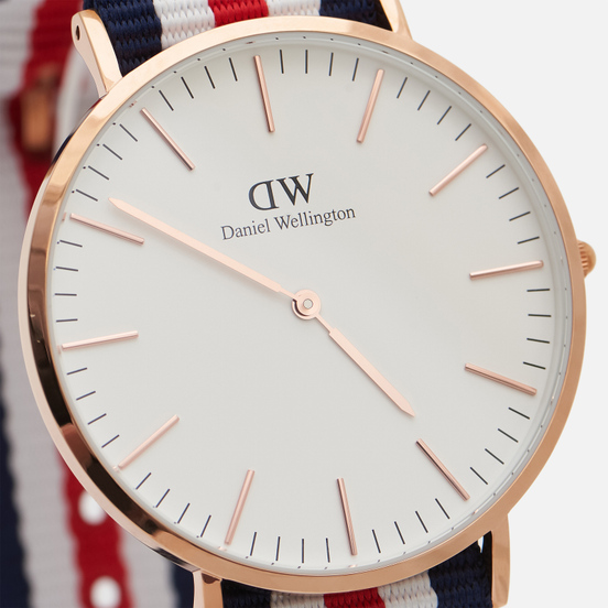 Наручные часы Daniel Wellington Classic Canterbury Blue/White/Red/Rose Gold/Eggshell White
