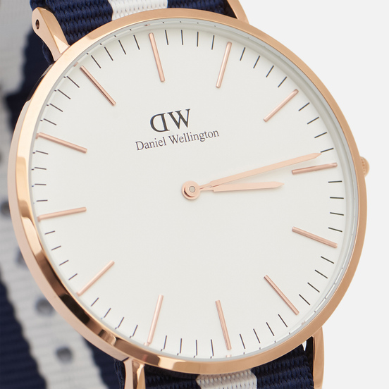 Наручные часы Daniel Wellington Classic Glasgow Blue/White/Rose Gold/Eggshell White