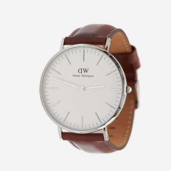 Наручные часы Daniel Wellington Classic St Mawes Brown/Silver/Eggshell White