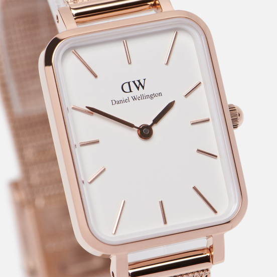 Наручные часы Daniel Wellington Quadro Pressed Melrose Rose Gold/Rose Gold/White