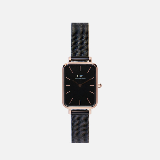 Наручные часы Daniel Wellington Quadro Pressed Ashfield Black/Rose Gold/Black