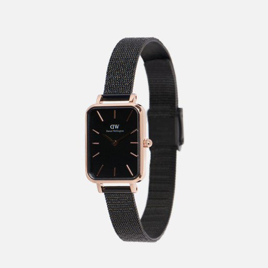 Наручные часы Daniel Wellington Quadro Pressed Ashfield Black/Rose Gold/Black