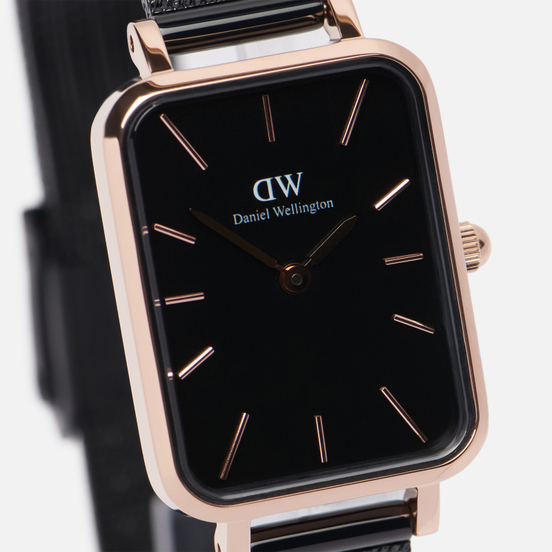 Наручные часы Daniel Wellington Quadro Pressed Ashfield Black/Rose Gold/Black