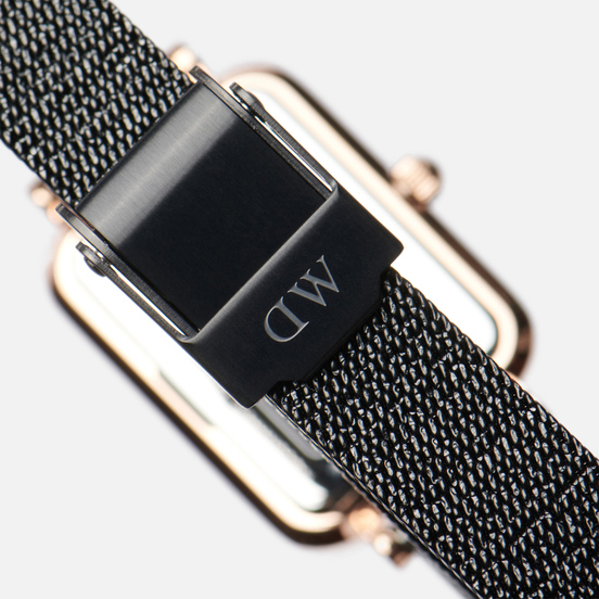 Наручные часы Daniel Wellington Quadro Pressed Ashfield Black/Rose Gold/Black