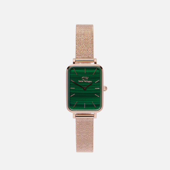 Наручные часы Daniel Wellington Quadro Pressed Melrose Rose Gold/Rose Gold/Green
