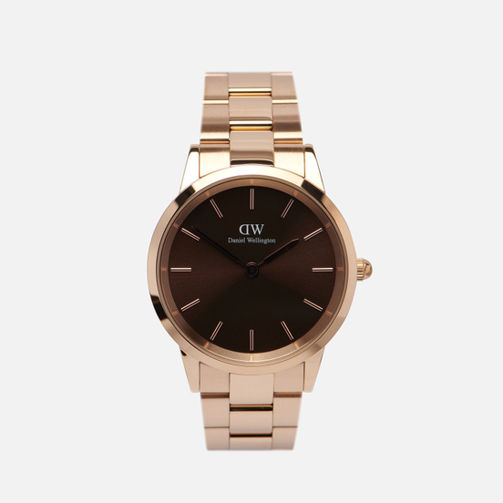 Наручные часы Daniel Wellington Iconic Amber Large Rose Gold/Rose Gold/Brown