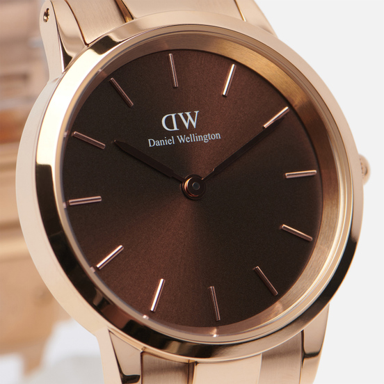 Наручные часы Daniel Wellington Iconic Amber Small Rose Gold/Rose Gold/Brown