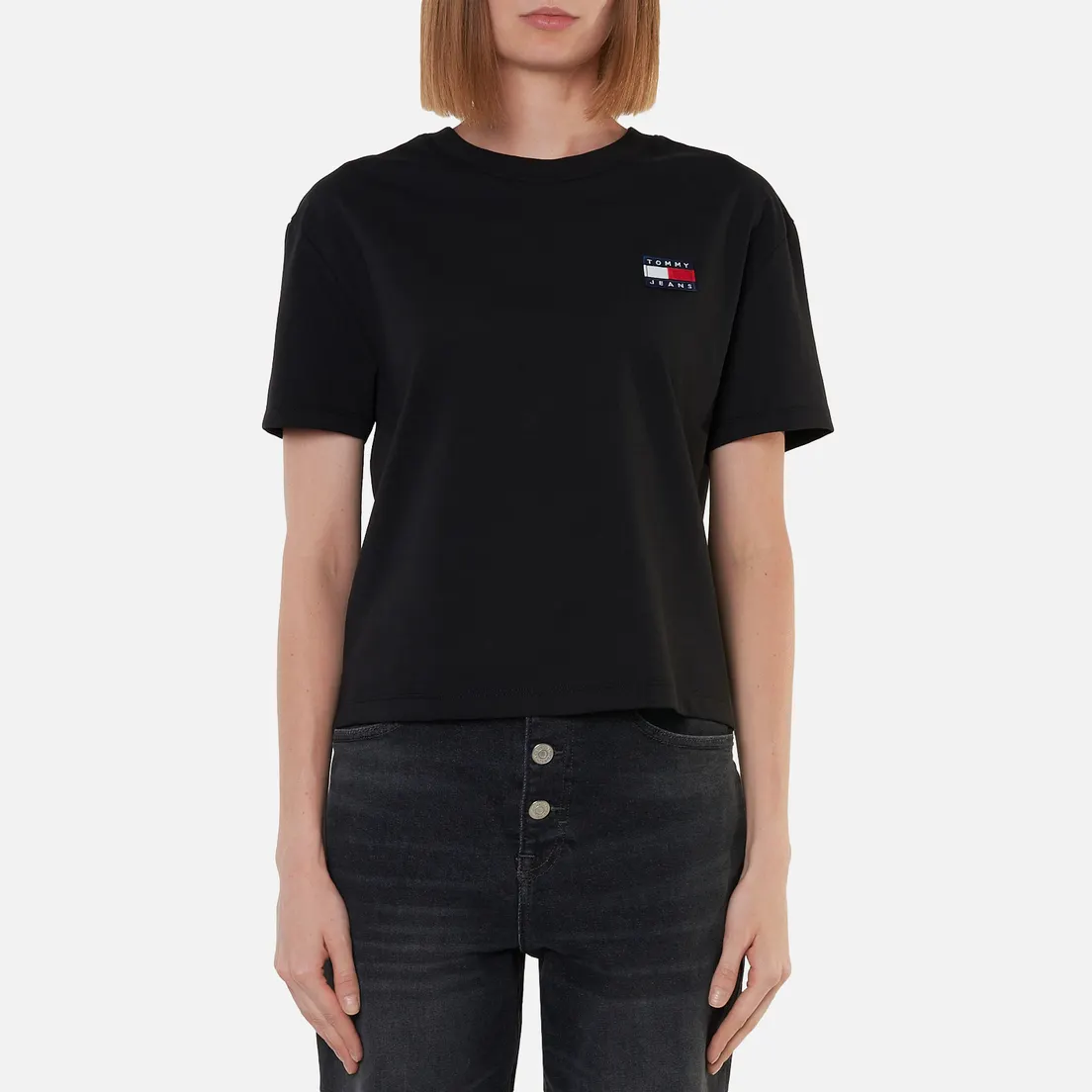 Tommy Jeans Женская футболка Tommy Badge Cropped Fit