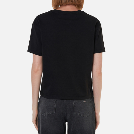 Женская футболка Tommy Jeans Tommy Badge Cropped Fit Black