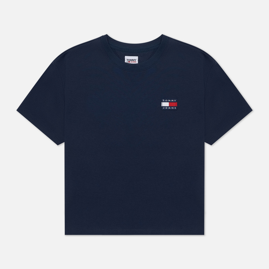 Женская футболка Tommy Jeans Tommy Badge Cropped Fit Twilight Navy