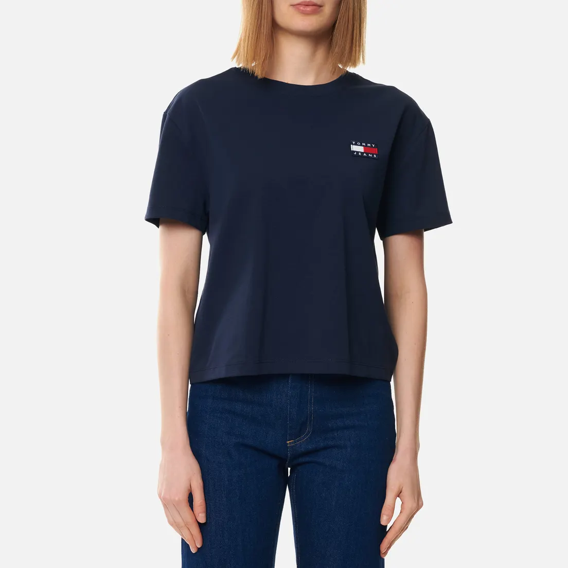 Tommy Jeans Женская футболка Tommy Badge Cropped Fit