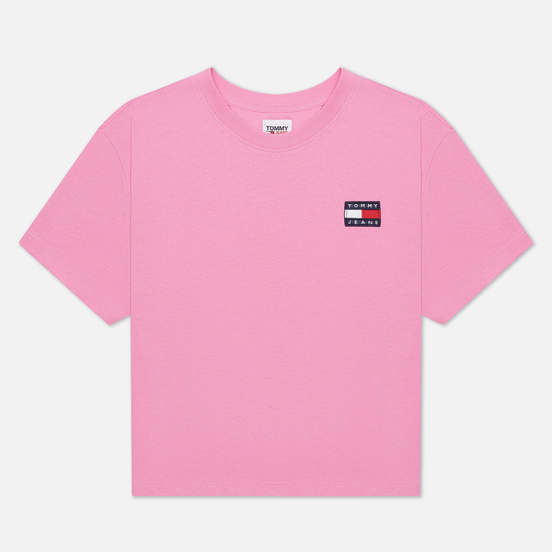 Женская футболка Tommy Jeans Tommy Badge Cropped Fit Pink Daisy