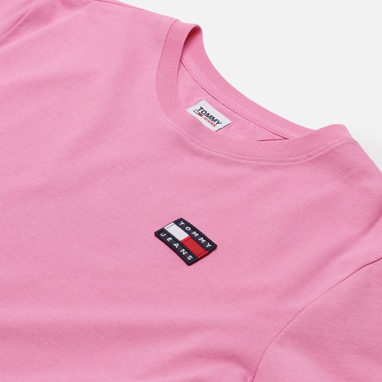 Женская футболка Tommy Jeans Tommy Badge Cropped Fit Pink Daisy