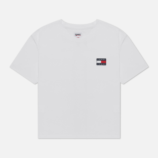 Женская футболка Tommy Jeans Tommy Badge Cropped Fit White