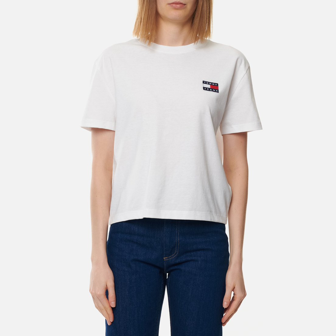 Tommy Jeans Женская футболка Tommy Badge Cropped Fit