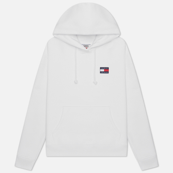 Женская толстовка Tommy Jeans Tommy Badge Organic Cotton Hoodie White