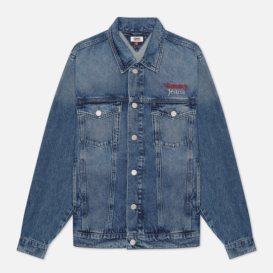 Женская джинсовая куртка Tommy Jeans Denim Oversized Fit Trucker Save Pf Mid Blue Rigid
