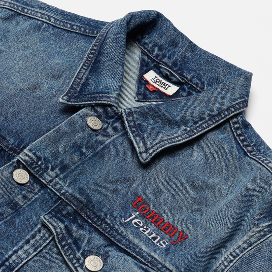 Женская джинсовая куртка Tommy Jeans Denim Oversized Fit Trucker Save Pf Mid Blue Rigid