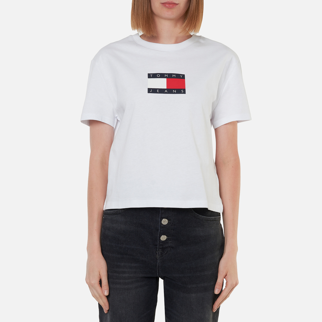 Tommy Jeans Женская футболка Organic Cotton Cropped Fit