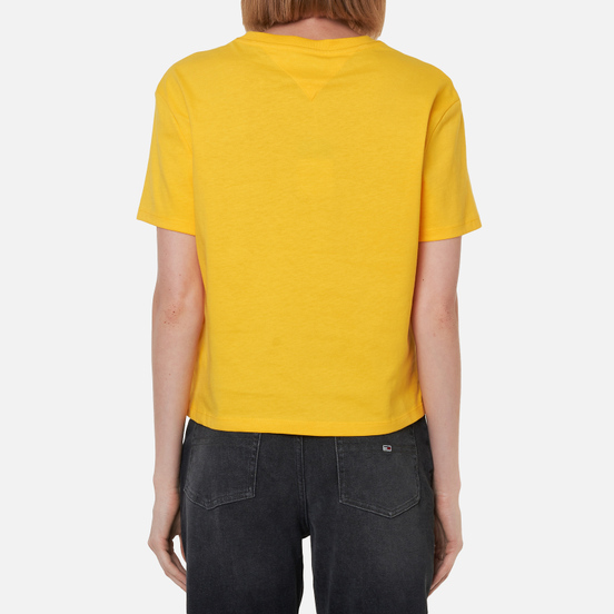 Женская футболка Tommy Jeans Organic Cotton Cropped Fit Star Fruit Yellow