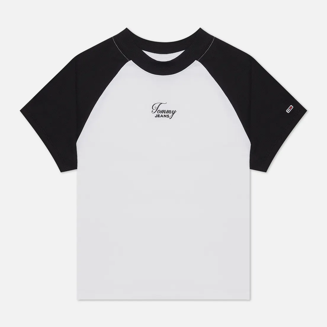 Tommy Jeans Женская футболка Raglan Sleeve Organic Cotton Cropped