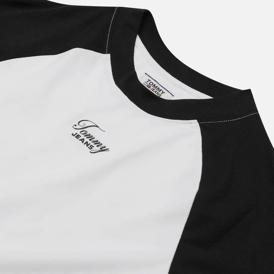 Tommy Jeans Женская футболка Raglan Sleeve Organic Cotton Cropped
