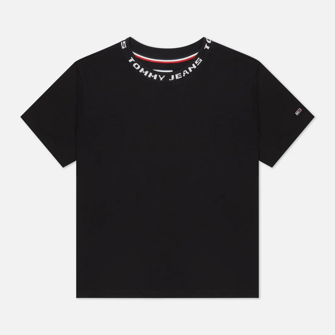 Tommy Jeans Женская футболка Logo Neck Organic Cotton Cropped