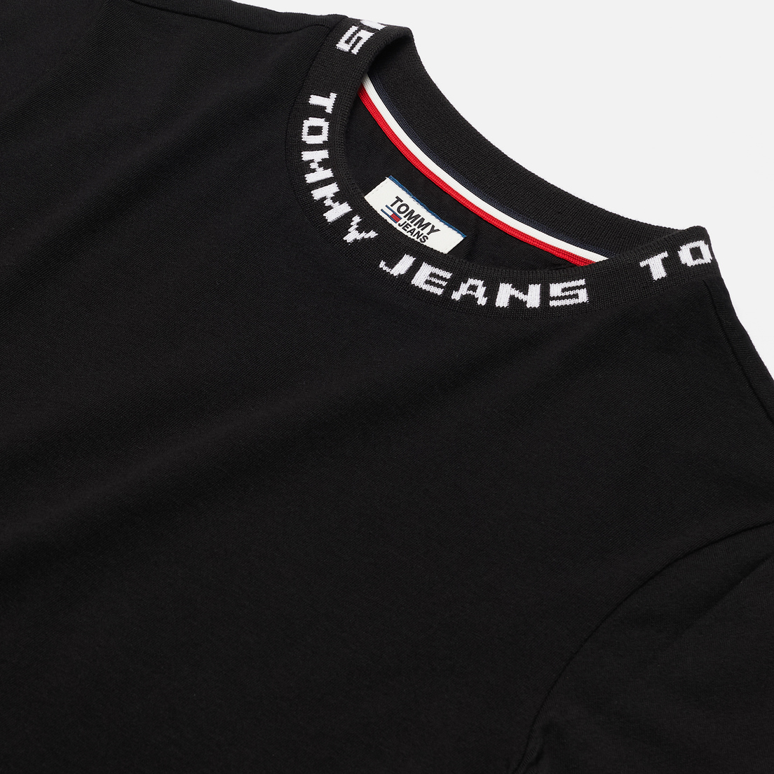 Tommy Jeans Женская футболка Logo Neck Organic Cotton Cropped
