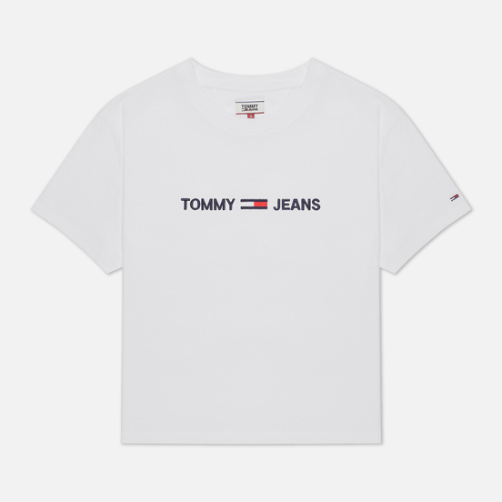 Женская футболка Tommy Jeans Organic Cotton Modern Linear Logo White