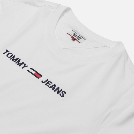 Женская футболка Tommy Jeans Organic Cotton Modern Linear Logo White