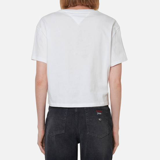 Женская футболка Tommy Jeans Organic Cotton Modern Linear Logo White
