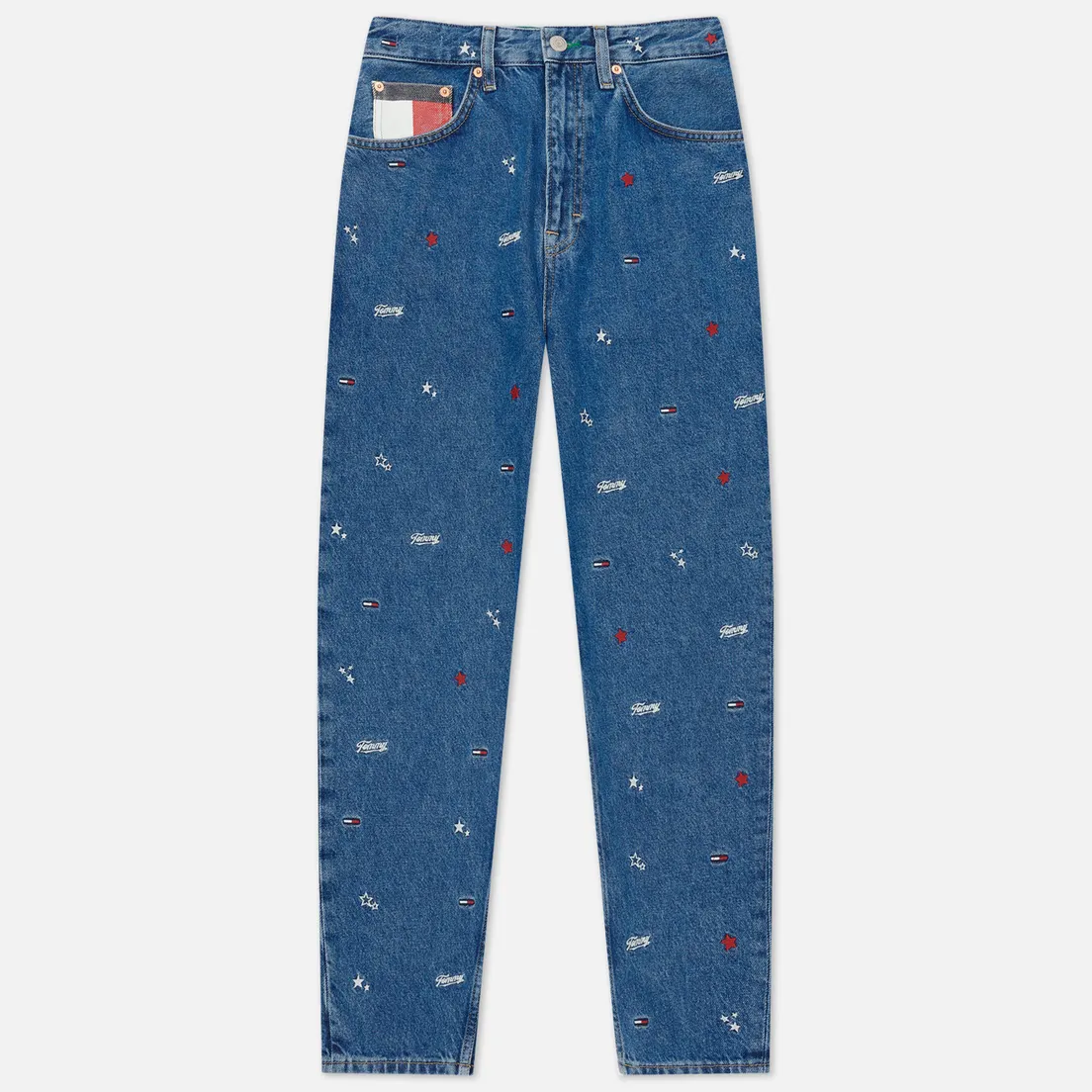 Tommy Jeans Женские джинсы Recycled Embroidery High Rise Mom