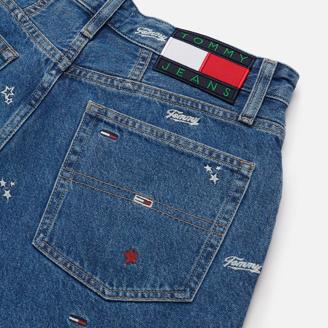 Tommy Jeans Женские джинсы Recycled Embroidery High Rise Mom
