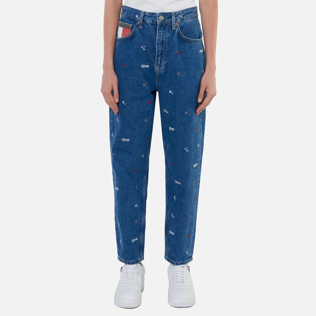 Tommy Jeans Женские джинсы Recycled Embroidery High Rise Mom
