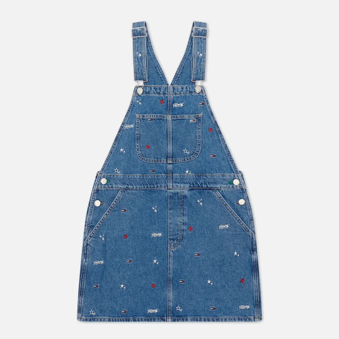 Tommy Jeans Женское платье Recycled Denim Embroidery Dungaree