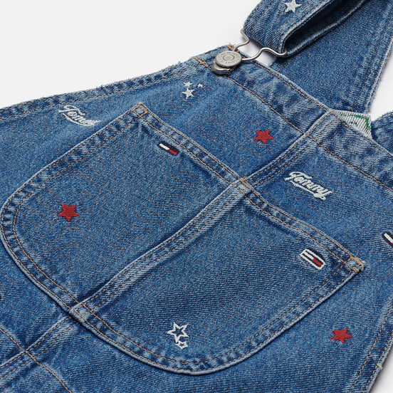 Женское платье Tommy Jeans Recycled Denim Embroidery Dungaree Star Critter Blue Rigid