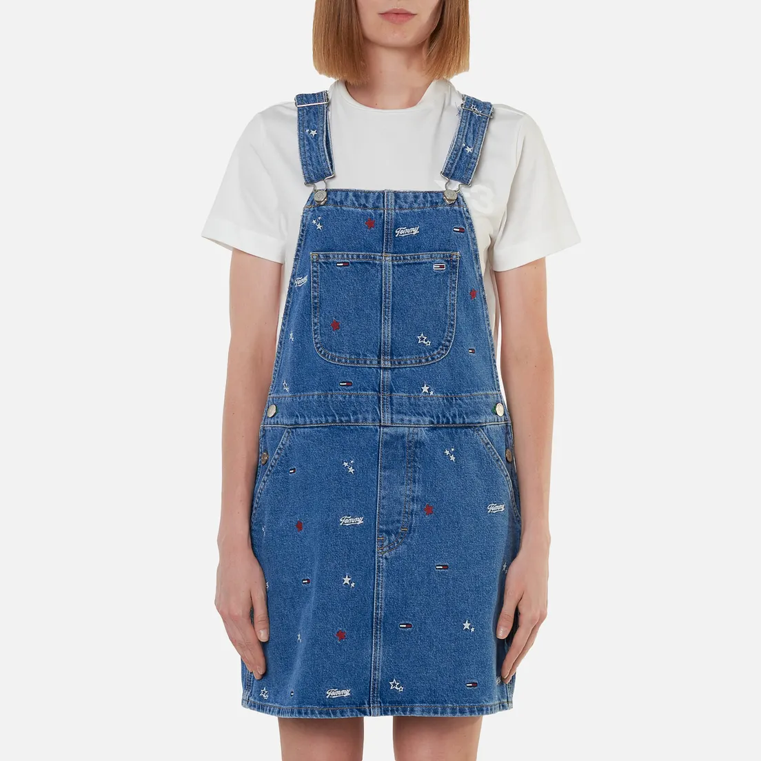 Tommy Jeans Женское платье Recycled Denim Embroidery Dungaree
