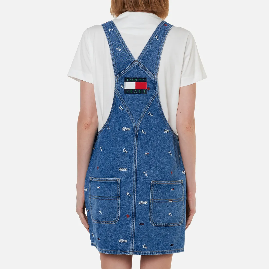 Tommy Jeans Женское платье Recycled Denim Embroidery Dungaree